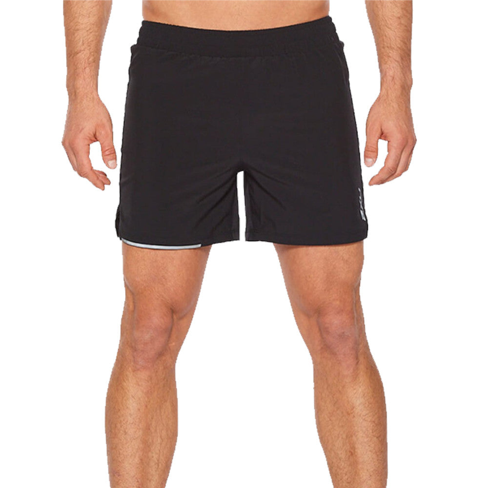 2XU X-VENT 5 Inch Shorts, Herren, Black/Silver Reflective