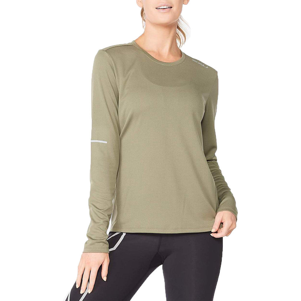 2XU Aero Longsleeve, Damen, Alpine/Silver Reflective