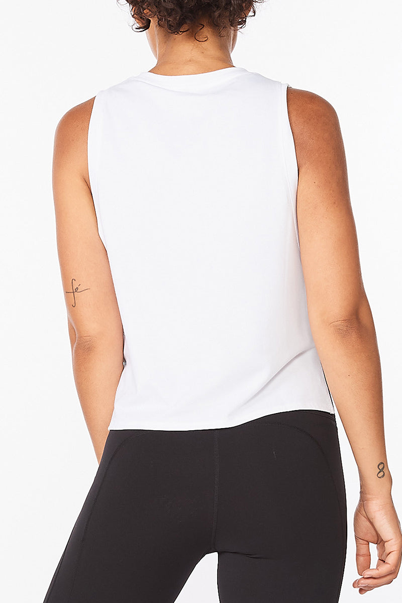 2XU Motion Form Crop Tank, Damen, White