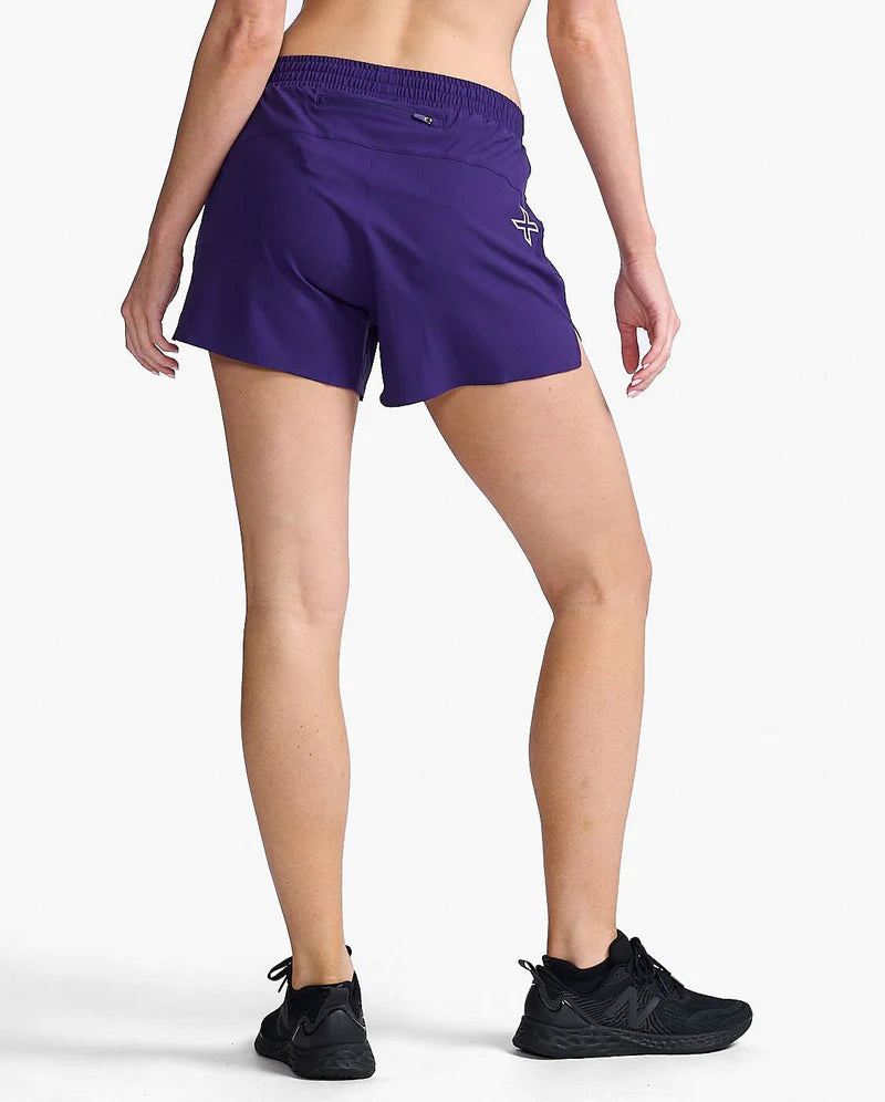 2XU Aero 5 Inch Short, Laufshort, Damen, violett