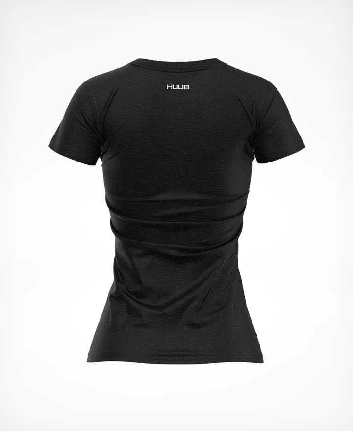 Huub Womens Statement Logo T-Shirt, Damen, schwarz