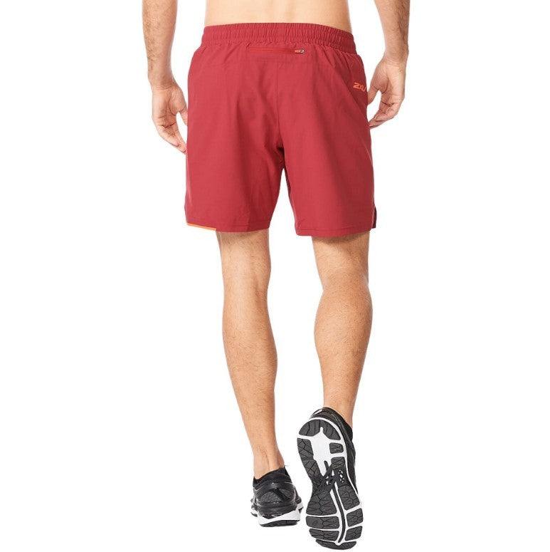 2XU Aero 7 Inch Short, Herren, weinrot