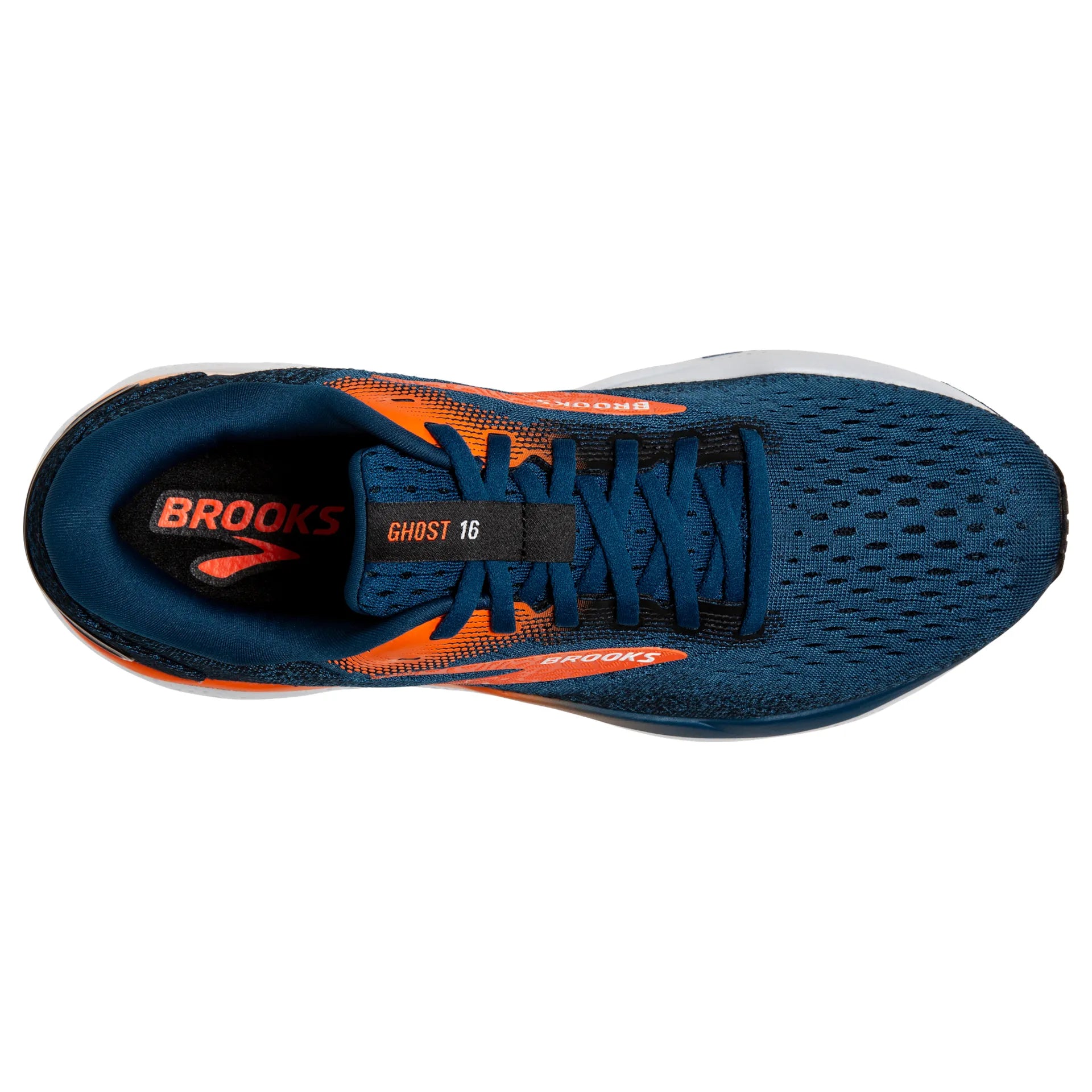 Brooks Ghost 16, Herren, Blue Opal/Black/Nasturtium