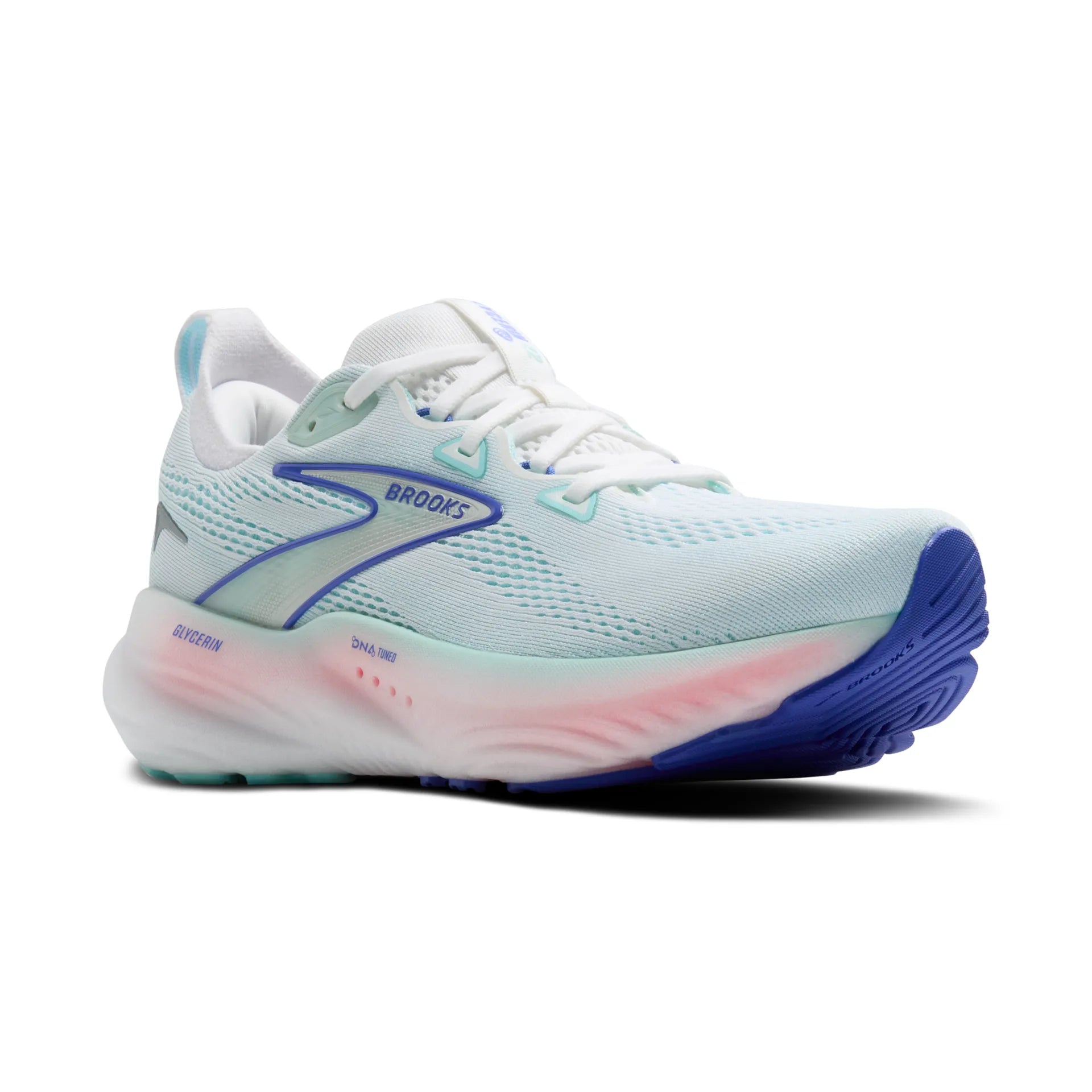 Brooks Glycerin 22, Laufschuh, Damen, White/Limpet Shell/Ampero Blue