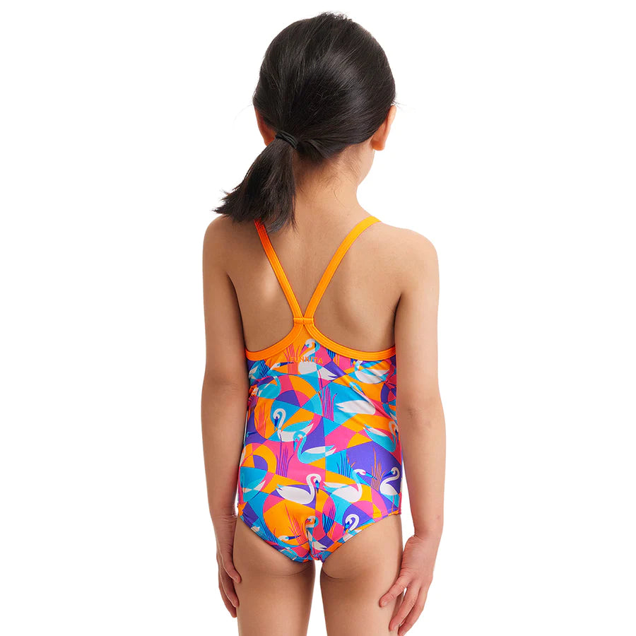 Way Funky Funkita, Eco One Piece Swim Swan, Badeanzug, Kinder