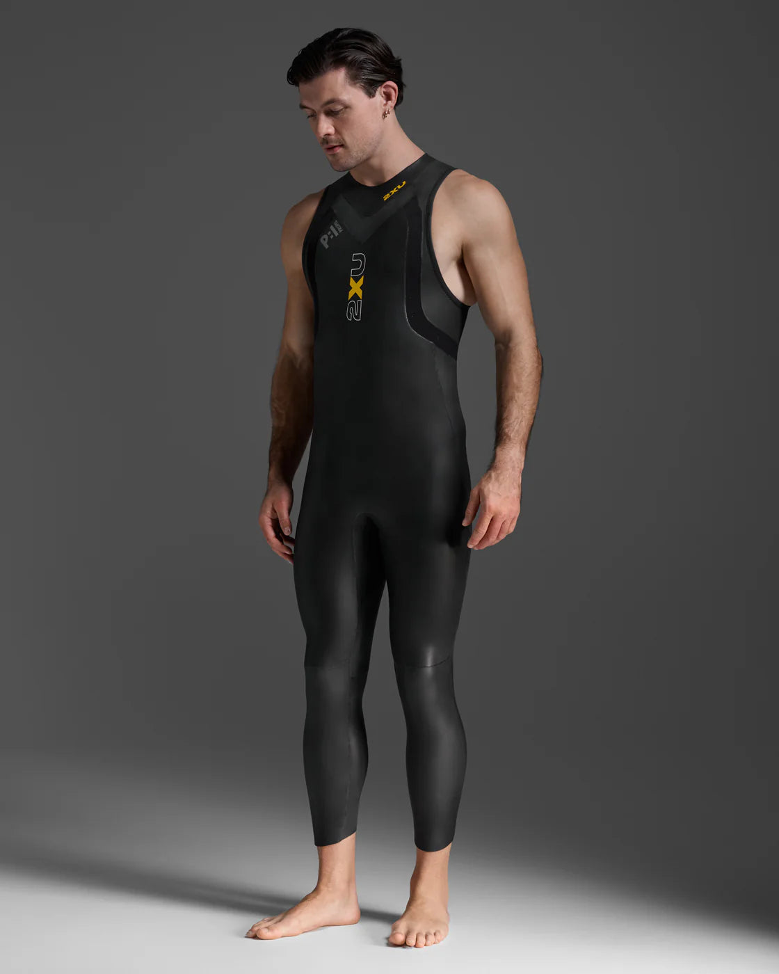 2XU P:1 Propel Sleeveless, Neoprenanzug, Herren, black/ambition
