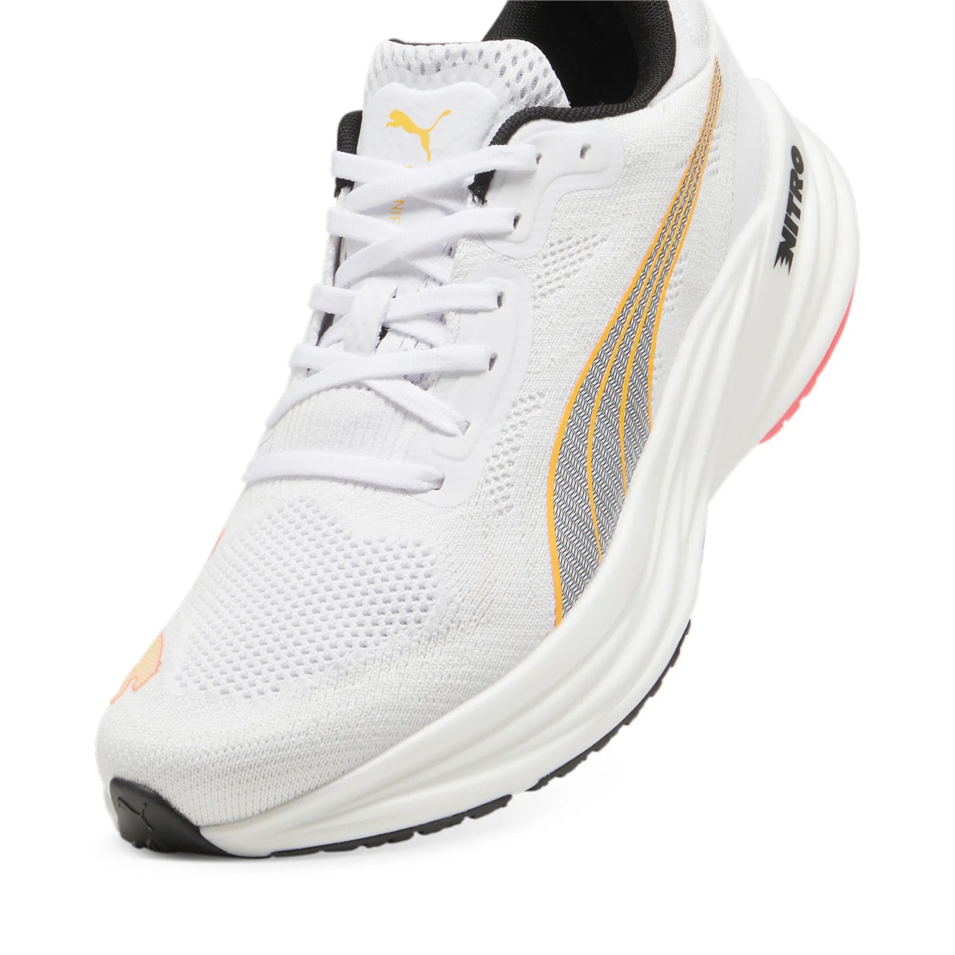 Puma Magnify NITRO 2, Laufschuhe, Herren, PUMA White-Sun Stream-Sunset Glow