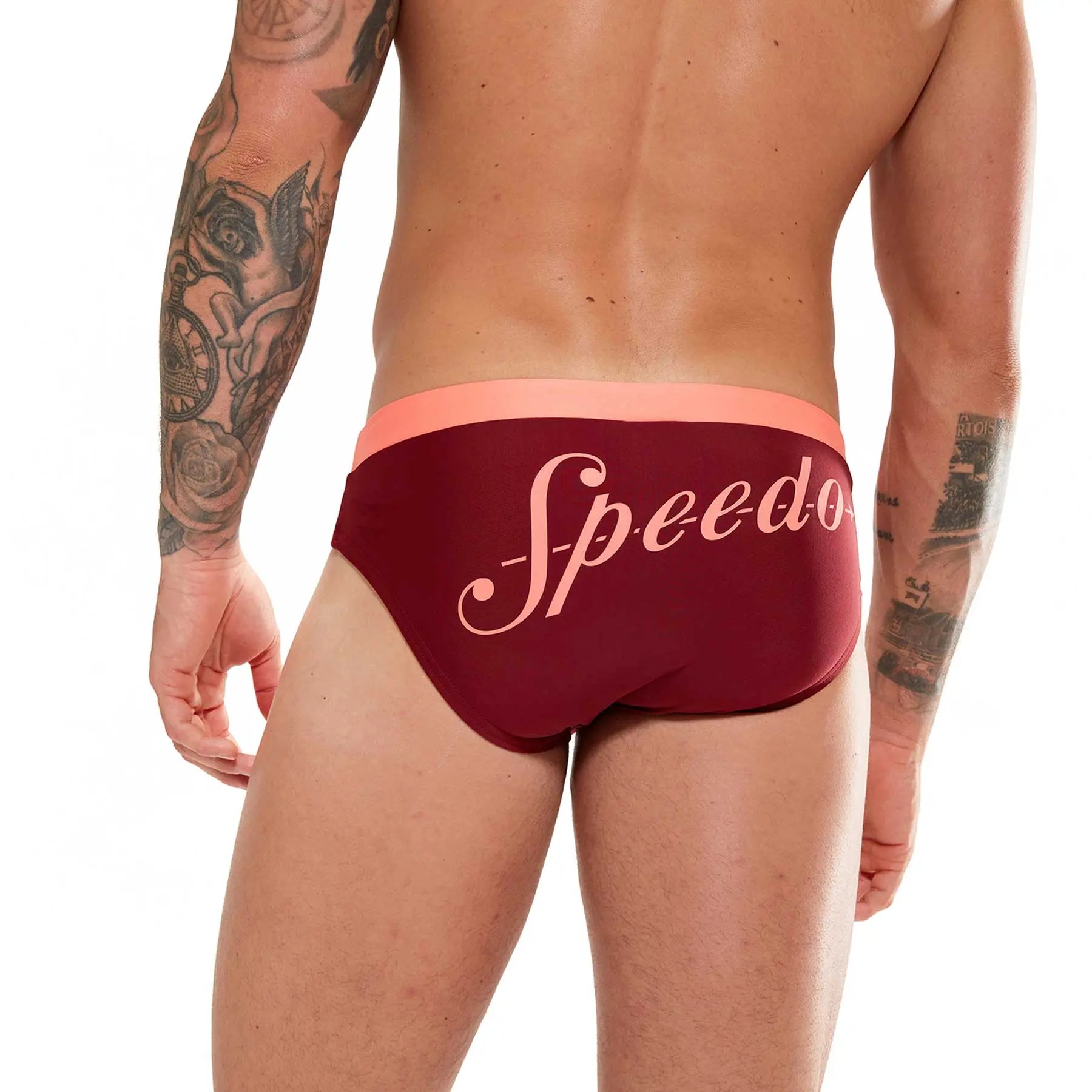 Speedo Logo Brief, Badehose, Herren, rot/orange