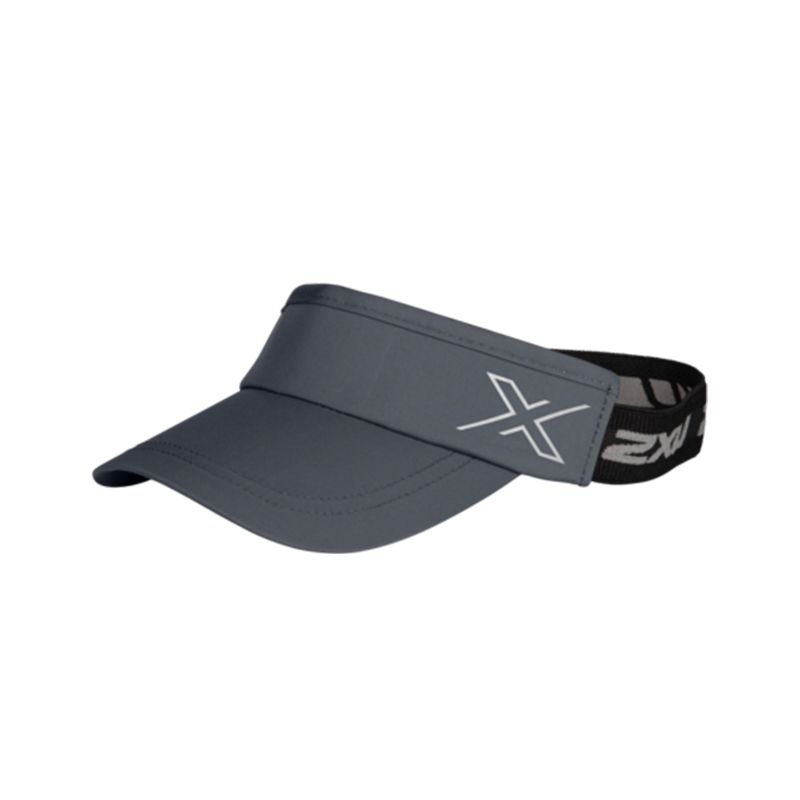 2XU Performance Visor, Unisex, Turbulence/White