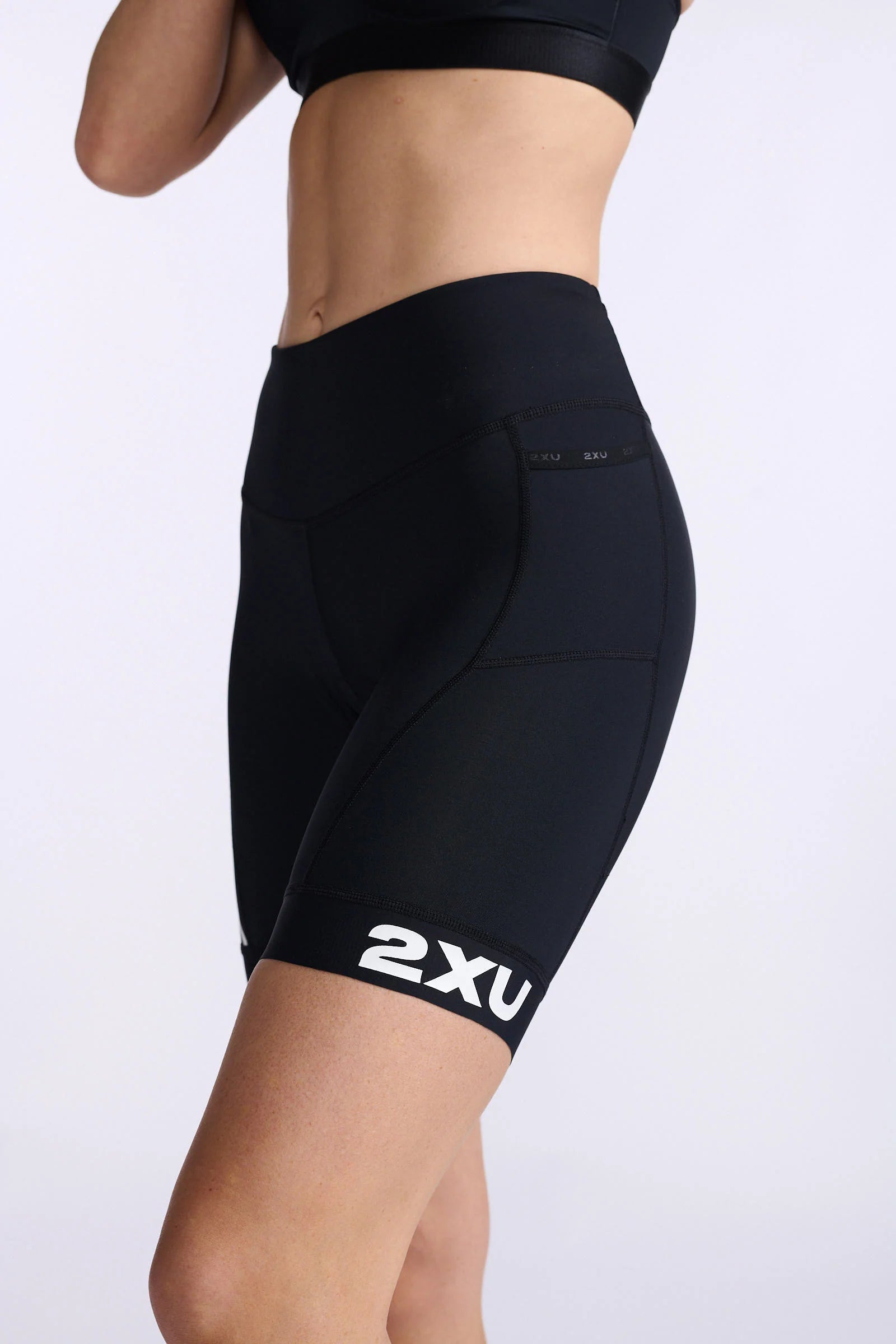 2XU Core Tri Short, Damen, black/white