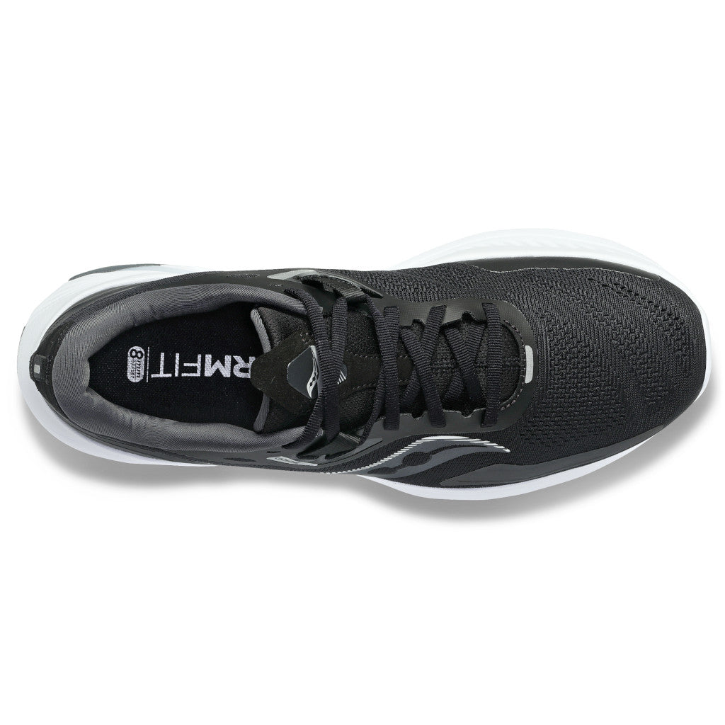 Saucony Guide 15, Extra weit, Herren, black/white, schwarz/weiß