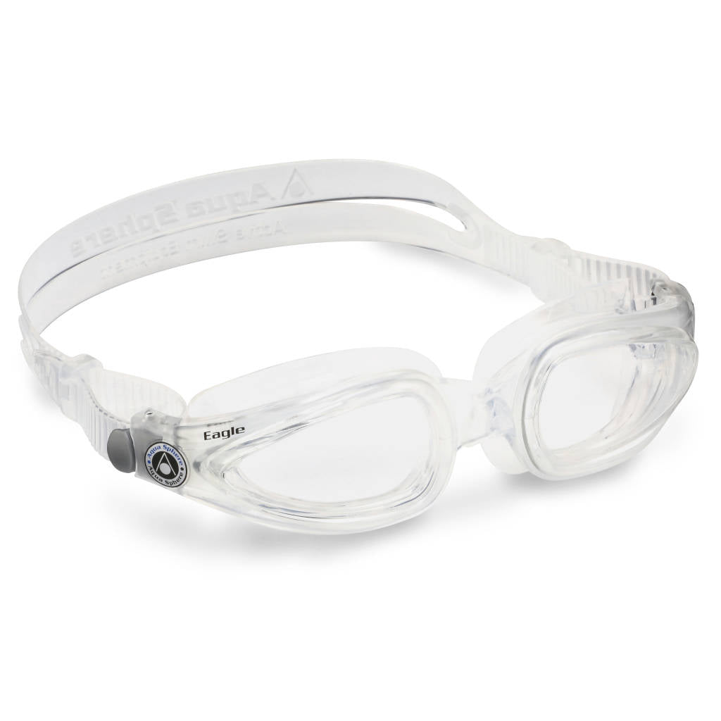 Aqua Sphere Eagle, optical swimming goggles, clear lenses, transparent
