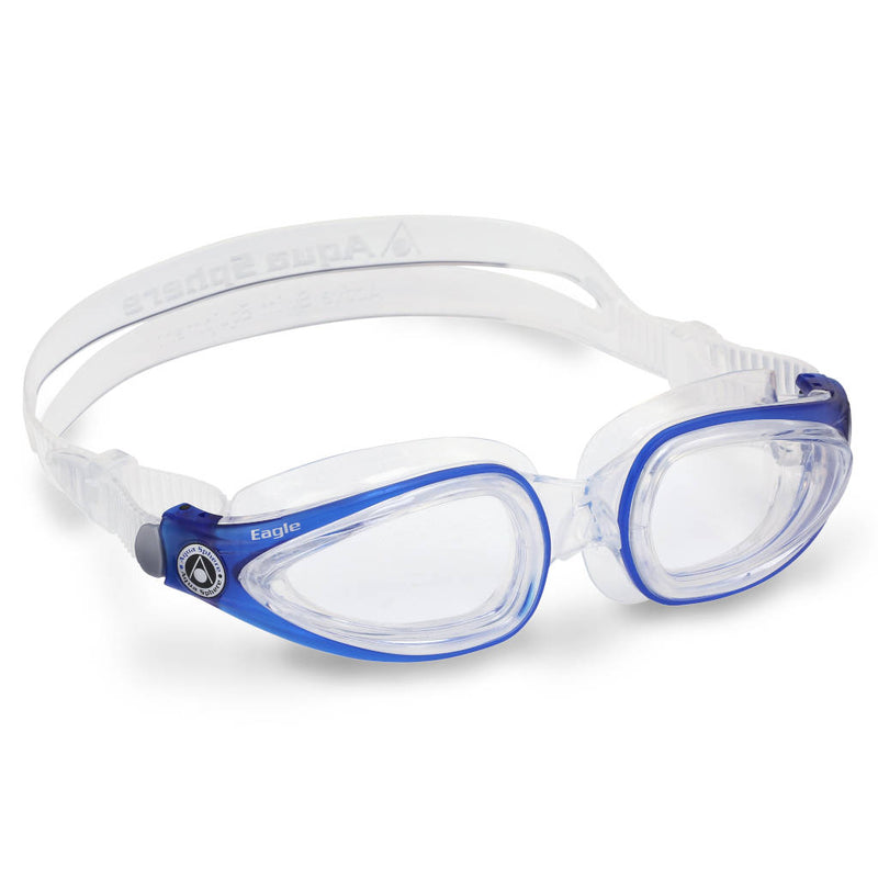 Aqua Sphere Eagle, optische Schwimmbrille, klare Gläser, transparent/blau