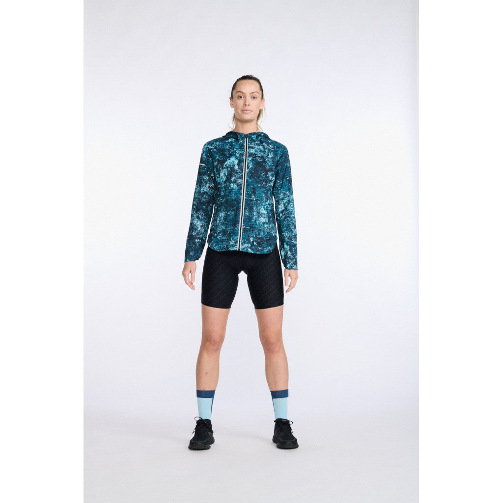 2XU Aero Jacket, women, trailscape bluejay/silver reflective, blue/mottled