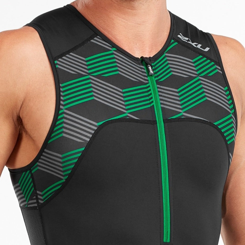 2XU Active TriSuit, men, black/green