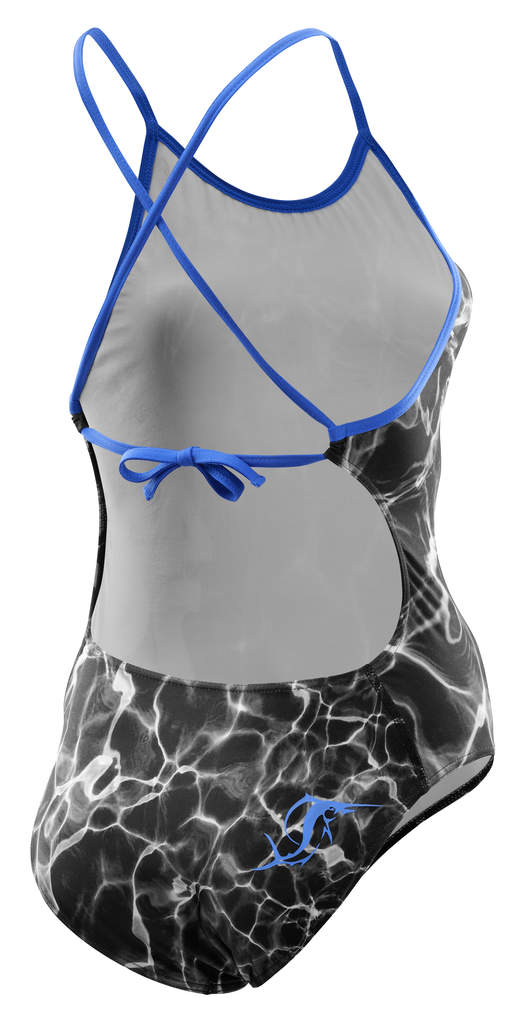 Sailfish Womens Durability Record black, Single X, Badeanzug, blau