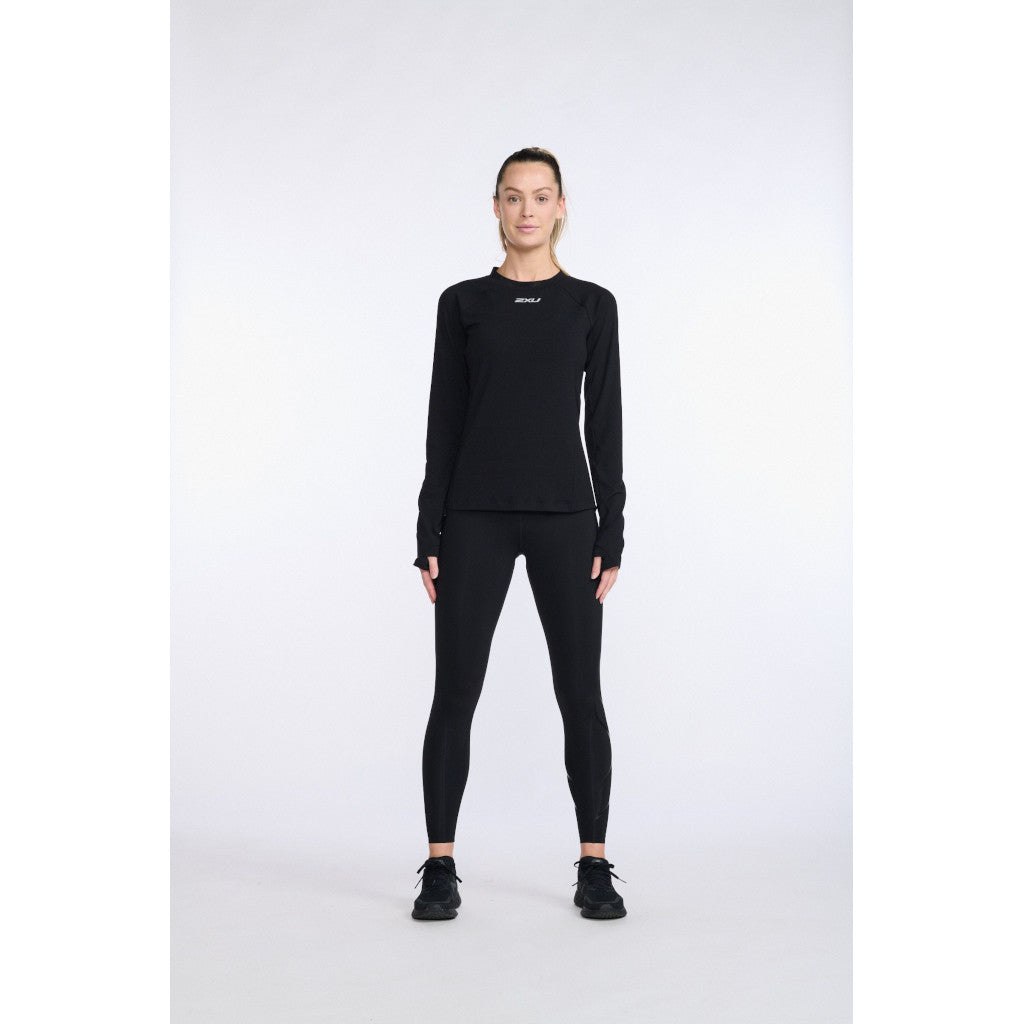 2XU Ignition Base Layer Longsleeve, women, black/silver reflective, black 