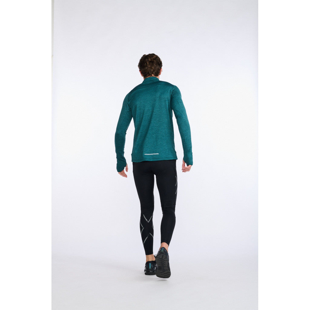 2XU Ignition 1/4 Zip, Longsleeve, Men, deep jade/silver reflective, petrol