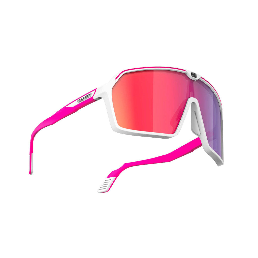 RUDY Project Sun.Spinshield White/Pink Fluo M. - MLS Red, Radbrille, Sportbrille, weiß/pink