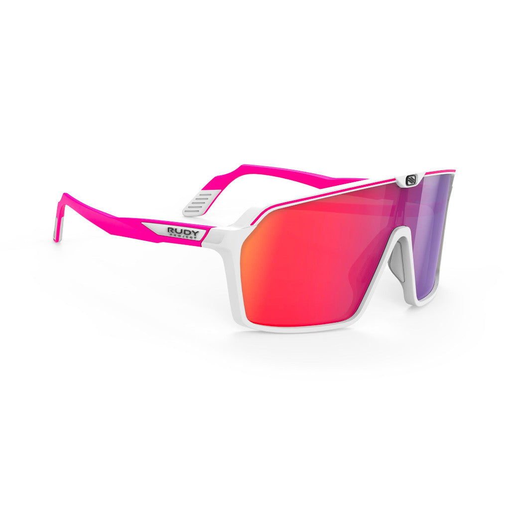 RUDY Project Sun.Spinshield White/Pink Fluo M. - MLS Red, cycling glasses, sports glasses, white/pink