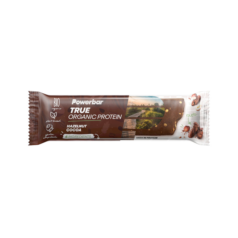 Powerbar TRUE Organic Protein Bar, Hazelnut Cocoa, 45 g MHD02/23